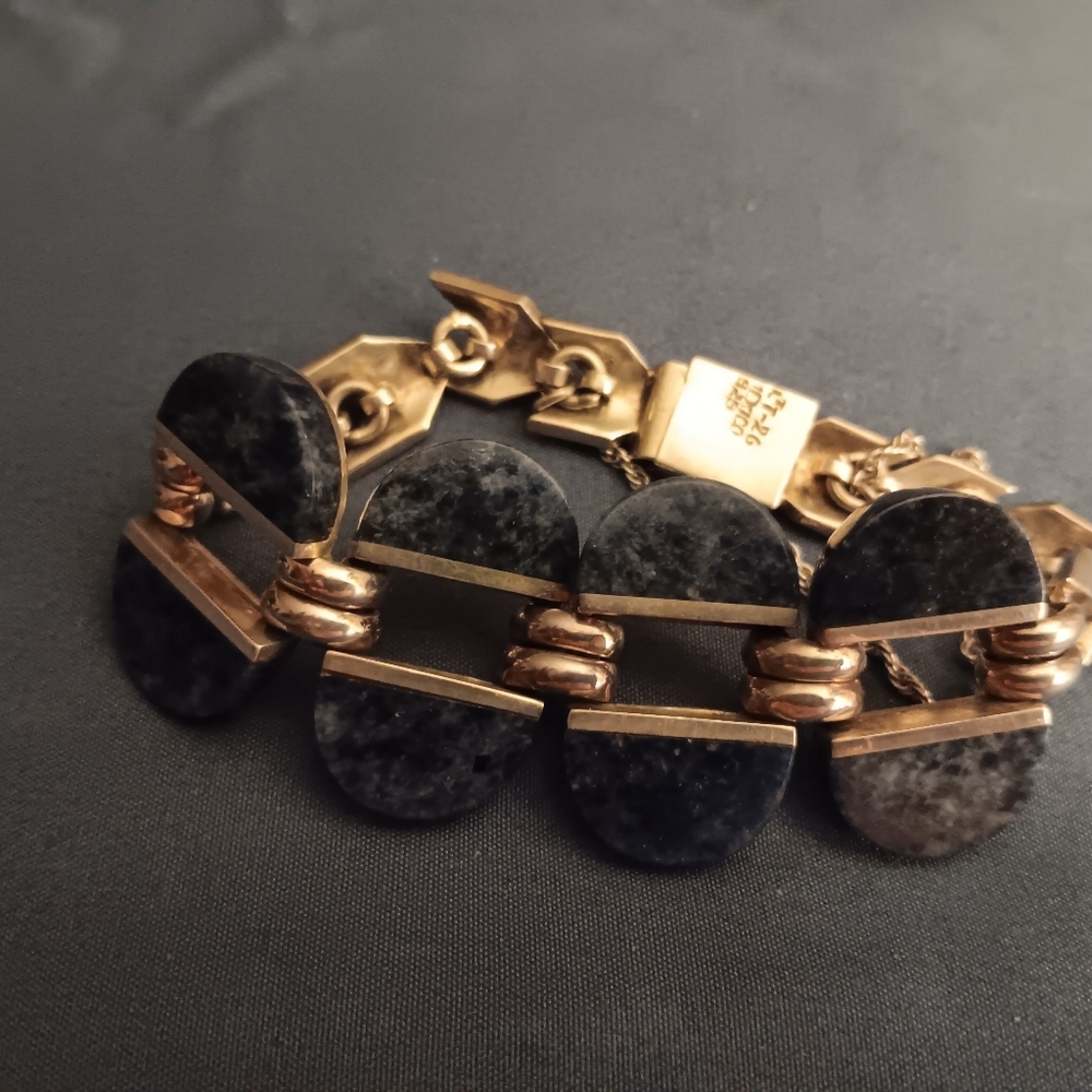 Vintage Blue Mexico 925 Bracelet.